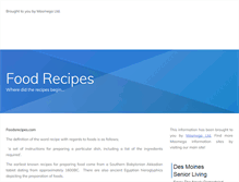 Tablet Screenshot of foodsrecipes.net